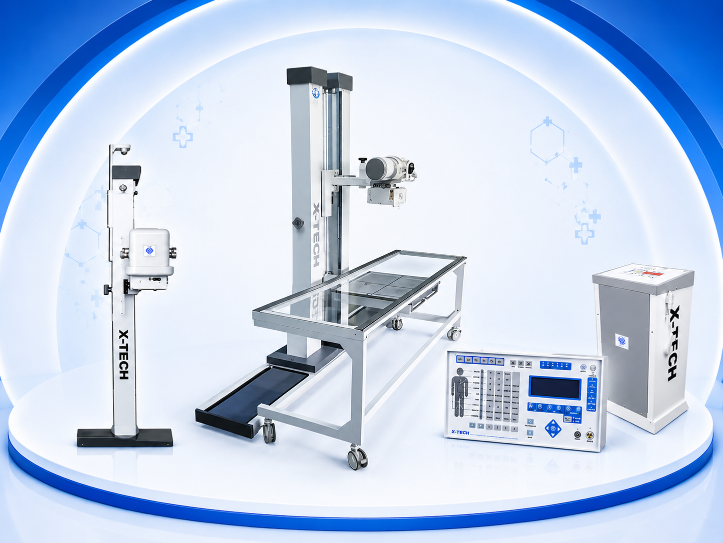 High Frequency Ceiling Free Fixed X-Ray Machine with DR Sytems and Transparent MOBITEX Table