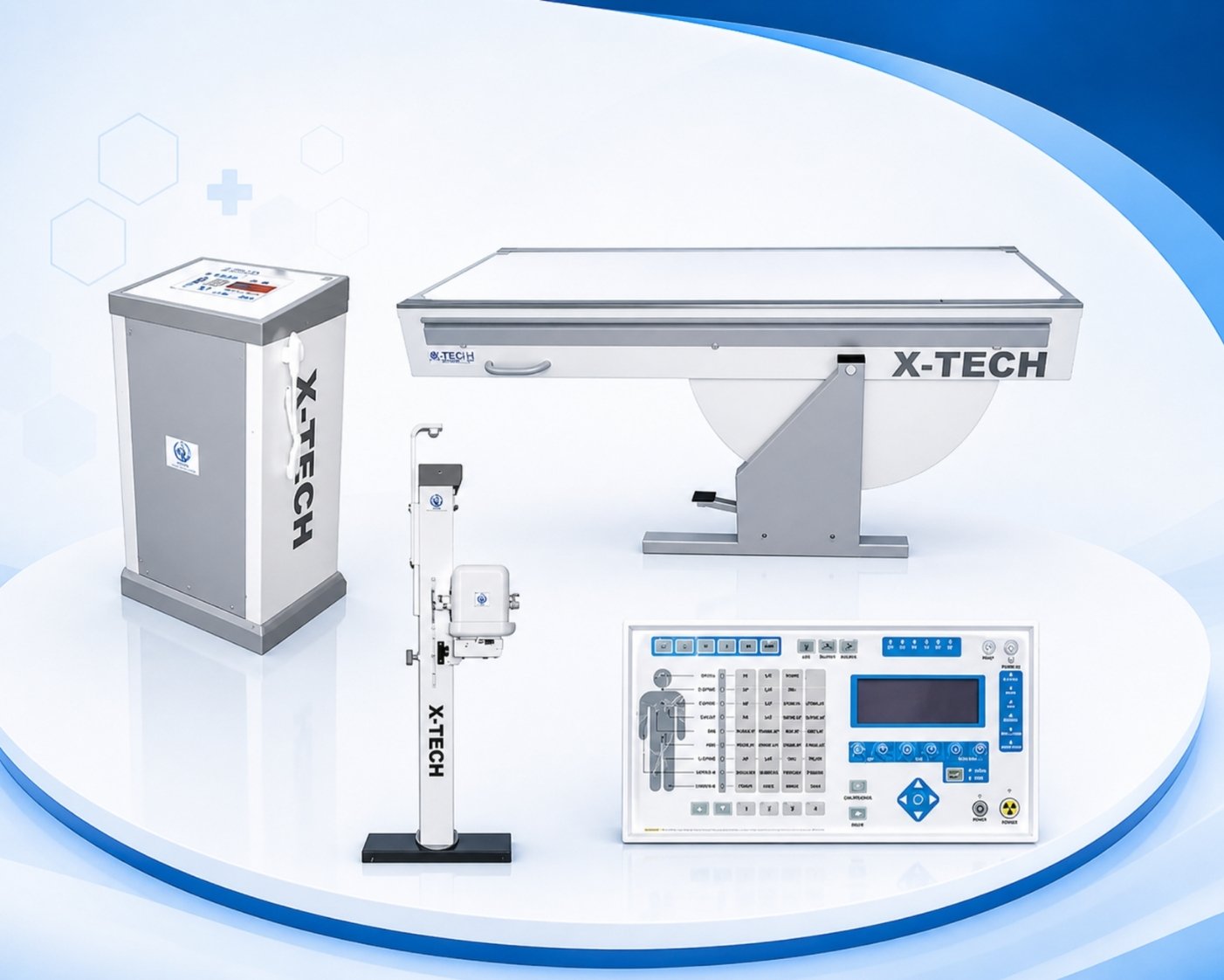 High Frequency fixed X-Ray machine with 5 Positions Bucky Table