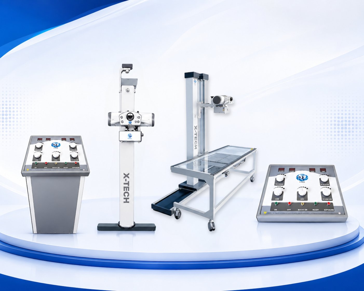 Ceiling Free Fixed X-Ray Machine with DR Systems and Transparent MOBITEX Table